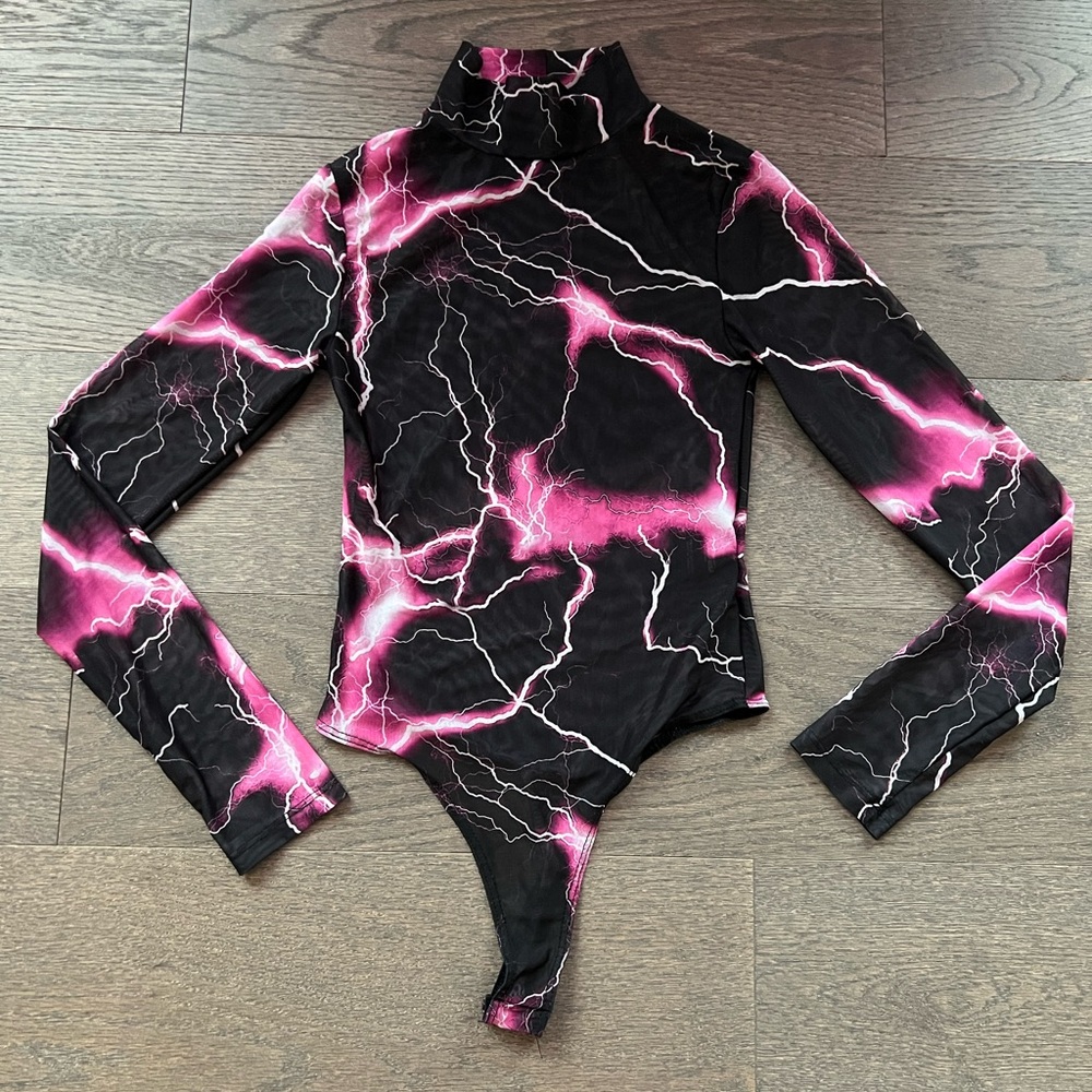 Jaded London lightning mesh bodysuit